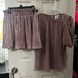 QUEEN OF SPARKLES Metallic Mauve Set